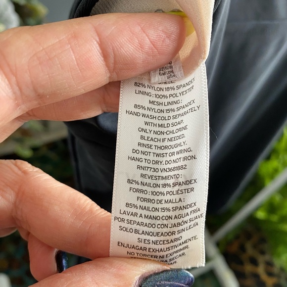 Ava & Viv Bathing Suit Size 22W Brown Black One piece Striped Plus Size Stretchy - Picture 8 of 10